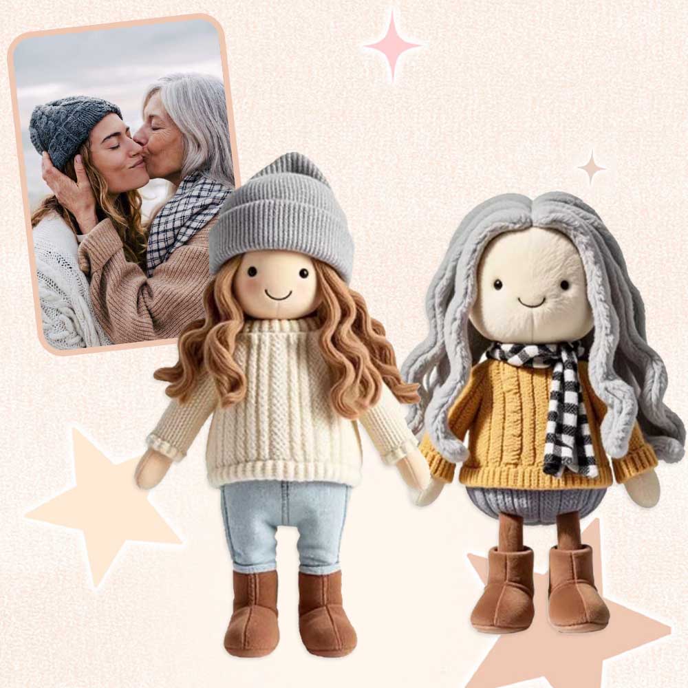 パーソナライズされた写真 - プリントされたぬいぐるみキーチェーン - お母さんへの理想的な贈り物