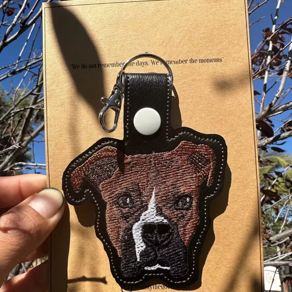 カスタムペット刺繍キーホルダー パーソナライズされた刺繍キーホルダー 動物の刺繍
