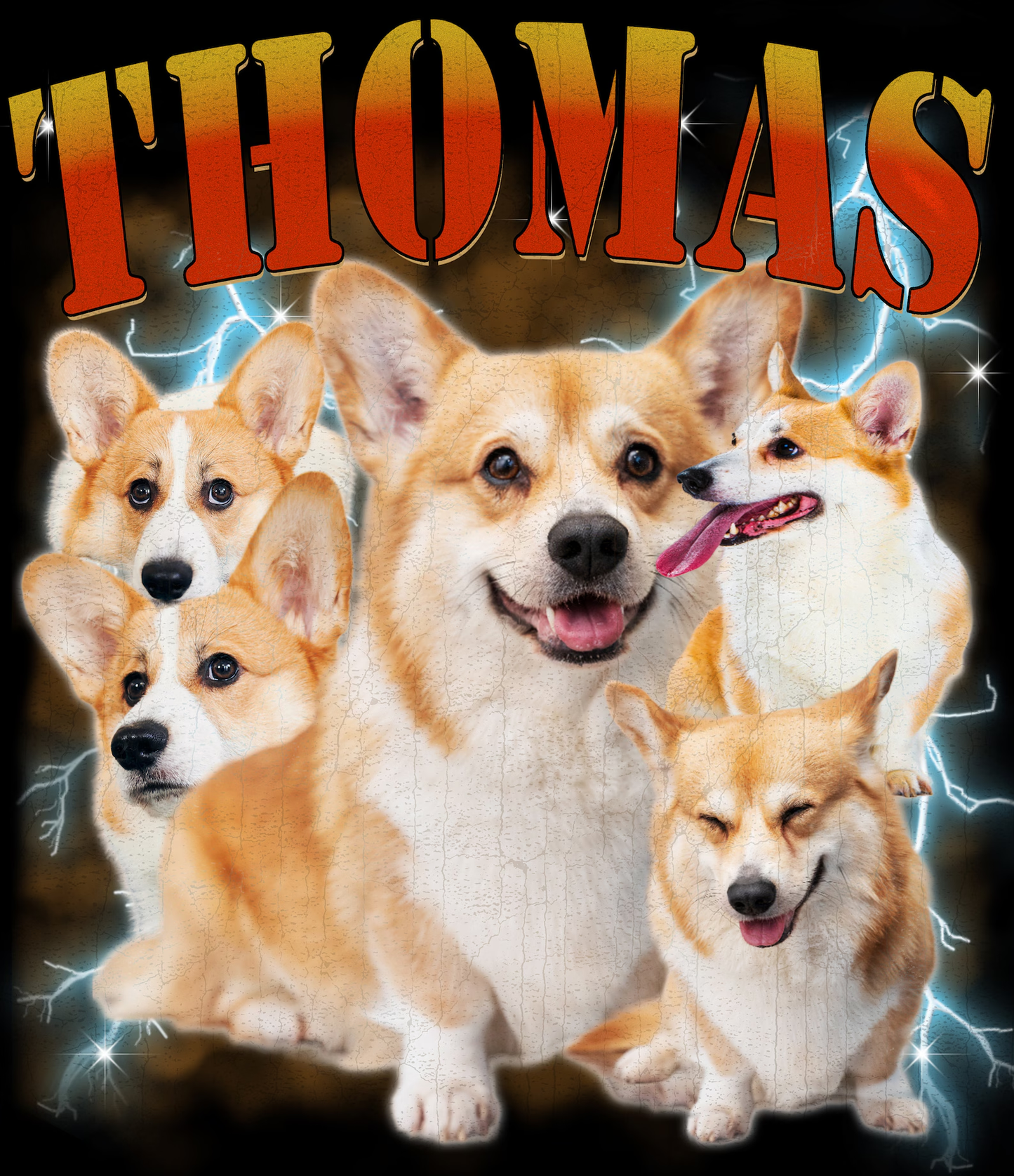 カスタム ヴィンテージ ペット シャツ、カスタム ドッグ シャツ、犬用パーソナライズ レトロ 90 年代プリント T シャツ