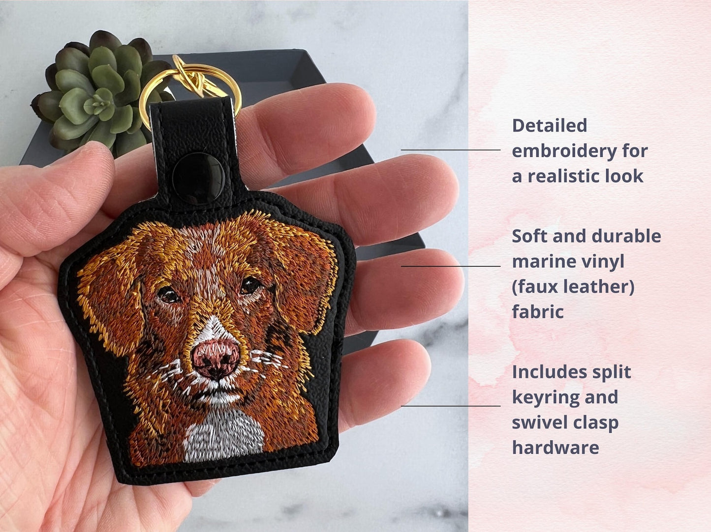 デスヘッドホークモスキーチェーン、刺繍入り魔女ハロウィーン秋キーホルダーまたはバッグチャーム、蛾好きの方へのプレゼントに最適