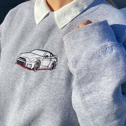 カスタム刺繍カースウェットシャツ、パーカー、Tシャツ刺繍パーソナライズ、お父さんへのギフト、カスタムスウェットシャツ、彼へのギフト