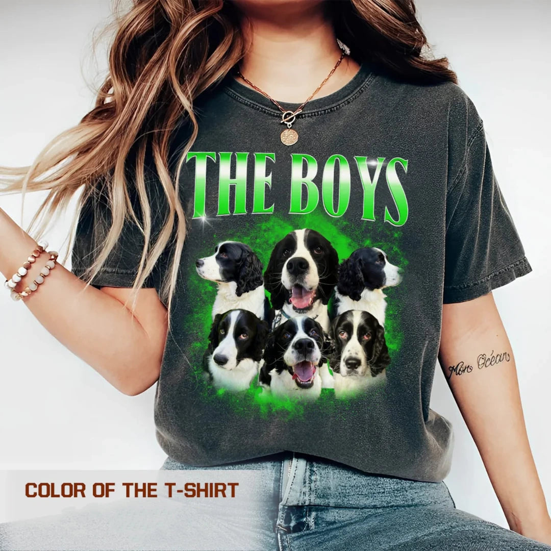 カスタム犬用Tシャツ 海賊版ラップ レトロ犬用シャツ、猫用シャツ パーソナライズされたペットシャツ パーソナライズされたペットシャツ 彼女への追悼ツリーギフト