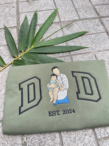 刺繍入り父の日シャツ、妊娠発表セーター、彼へのベビーシャワーギフト