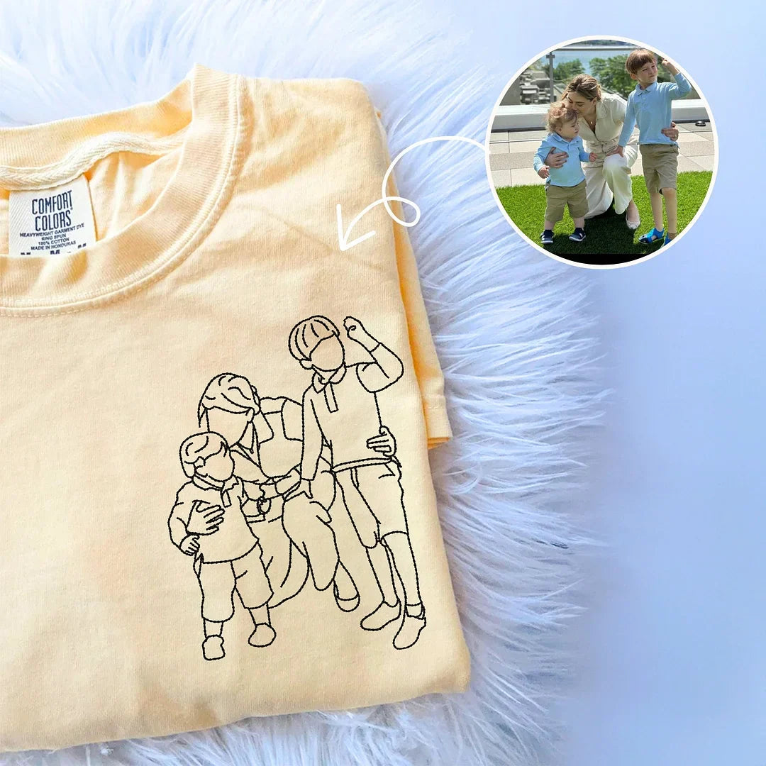 母の日スペシャル：刺繍入り思い出カスタムフォトスウェットシャツ