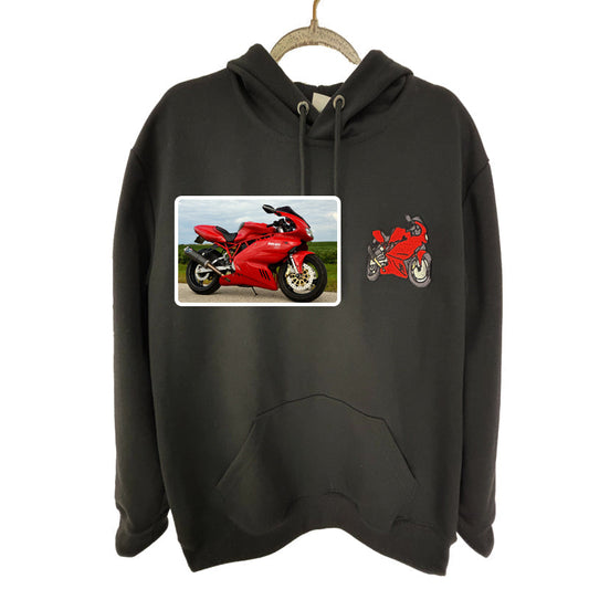 カスタム刺繍カーパーカー、車の写真刺繍、カスタムカーパーカー