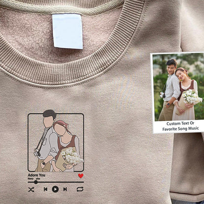 カスタムカップル - 家族のワンラインドローイングギフト、バレンタインパーソナライズ、結婚記念日ギフト