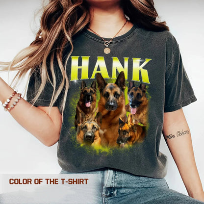 カスタム犬用Tシャツ 海賊版ラップ レトロ犬用シャツ、猫用シャツ パーソナライズされたペットシャツ パーソナライズされたペットシャツ 彼女への追悼ツリーギフト