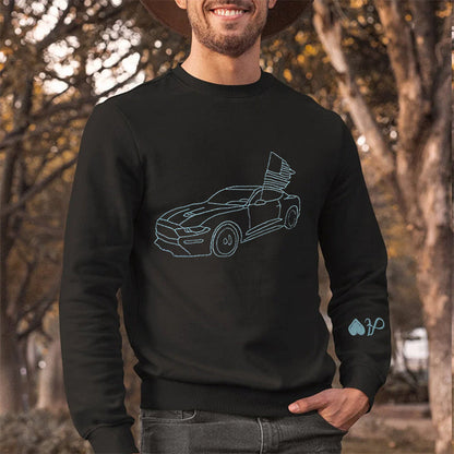 カスタム刺繍カーパーカー、カスタムカースウェットシャツ、刺繍入り、パーソナライズされたお父さんへのギフト、カスタムカーTシャツ、彼へのカスタムスウェットシャツギフト