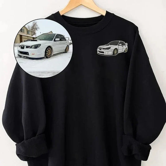 カスタム刺繍カースウェットシャツ、パーカー、Tシャツ刺繍パーソナライズ、お父さんへのギフト、カスタムスウェットシャツ、彼へのギフト
