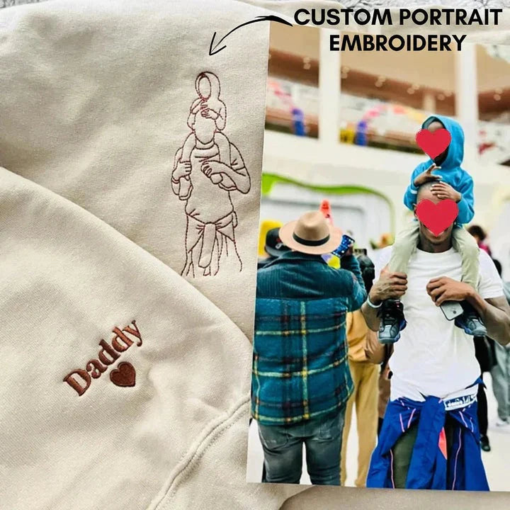 あなたの写真からカスタム刺繍ポートレート