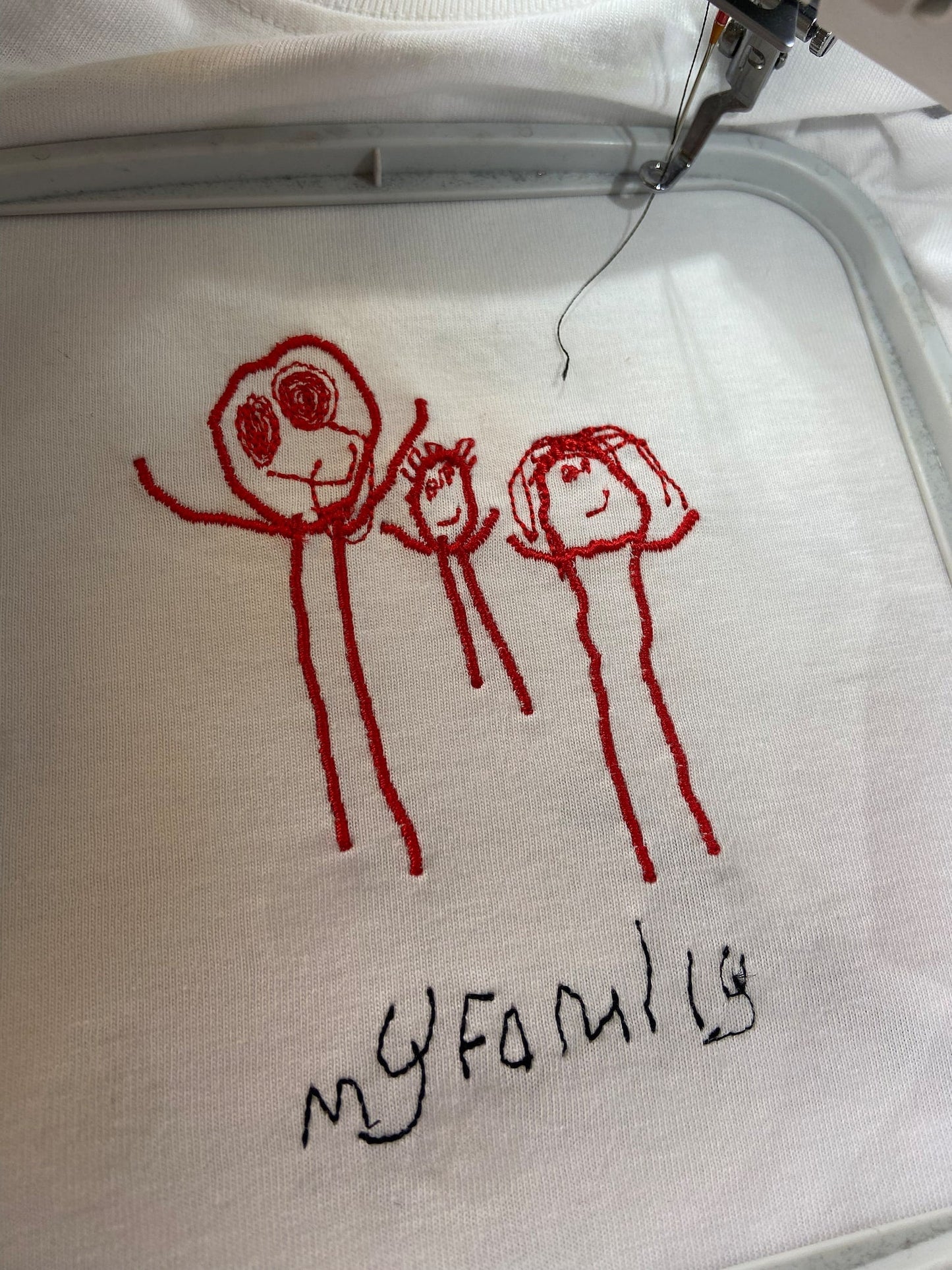 刺繍入りのカスタムキッズ写真描画Tシャツスウェットシャツは、ママ、パパ、叔母、姉妹へのパーソナライズされたユニークな特別なギフトです。