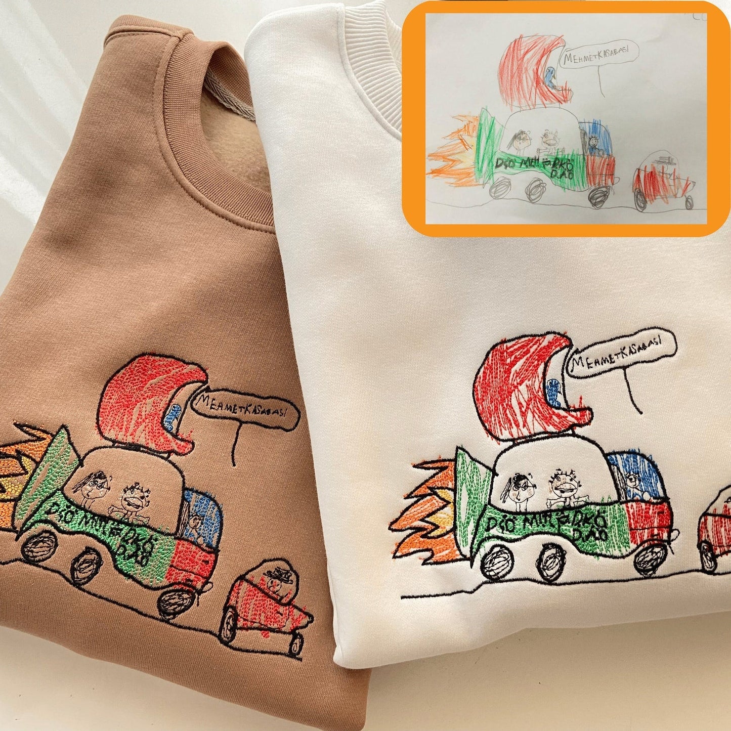 刺繍入りのカスタムキッズ写真描画Tシャツスウェットシャツは、ママ、パパ、叔母、姉妹へのパーソナライズされたユニークな特別なギフトです。