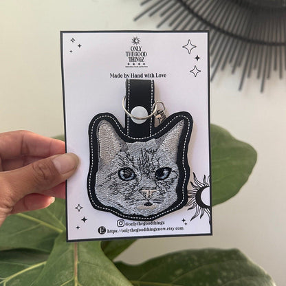 カスタムペット刺繍キーホルダー パーソナライズされた刺繍キーホルダー 動物の刺繍