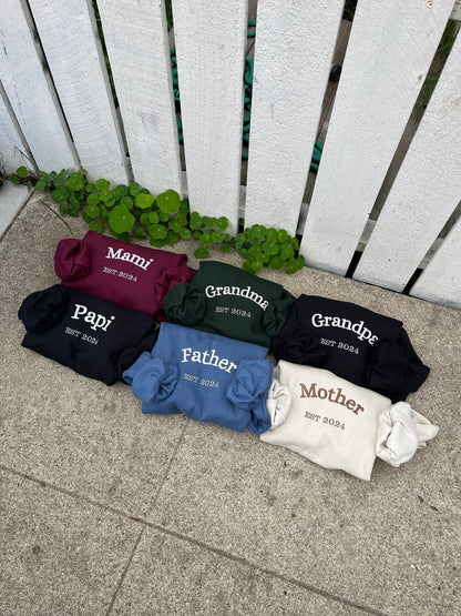 ママにはパパがいない刺繍入りクルーネック スウェットシャツ、私は黙ってスウェットシャツ、妊娠中のセーター、ママのお父さんへの贈り物、ベビーシャワーのギフトのアイデア、新しい赤ちゃん