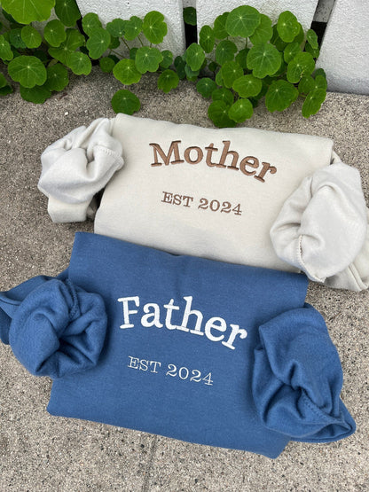 ママにはパパがいない刺繍入りクルーネック スウェットシャツ、私は黙ってスウェットシャツ、妊娠中のセーター、ママのお父さんへの贈り物、ベビーシャワーのギフトのアイデア、新しい赤ちゃん