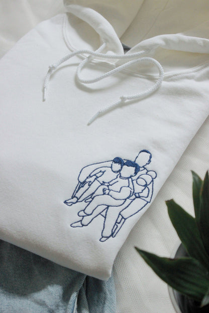 父の日刺繍写真ポートレートスウェットシャツ、お父さんへの贈り物、カスタマイズされたポートレートスウェットシャツ、ポートレート写真スウェットシャツ 父の日おめでとう