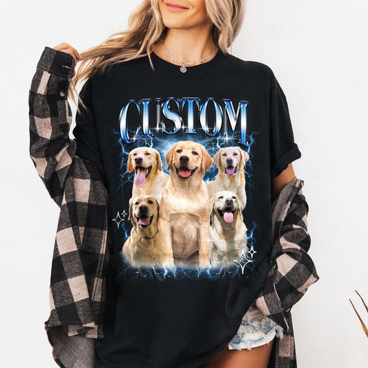 カスタムペットシャツ レトロ 90年代 カスタムヴィンテージプリント ユニセックス Tシャツ スウェットシャツ パーカー