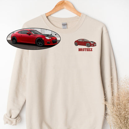 カスタム刺繍カースウェットシャツ、パーカー、Tシャツ刺繍パーソナライズ、お父さんへのギフト、カスタムスウェットシャツ、彼へのギフト